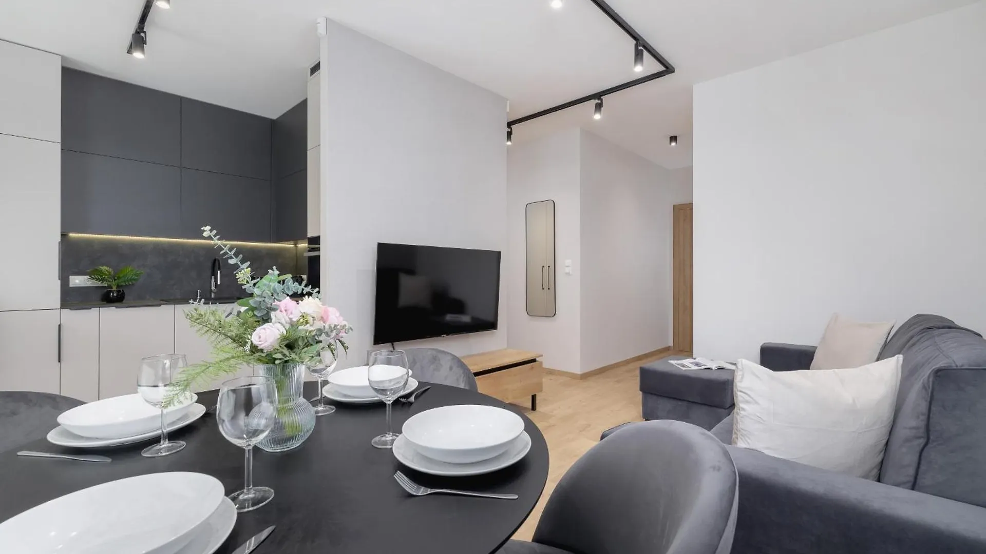 Bright Apartment In Krakow With Garden, Air Conditioning, Parking And Desk By Renters Prestige